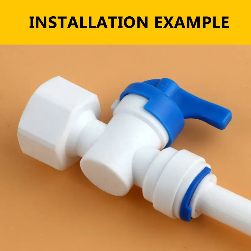 1/2 "внутренняя резьба до 3/8" Труба прямой соединитель шаровой клапан женский шарнир Аквариум RO фильтр для воды система обратного осмоса