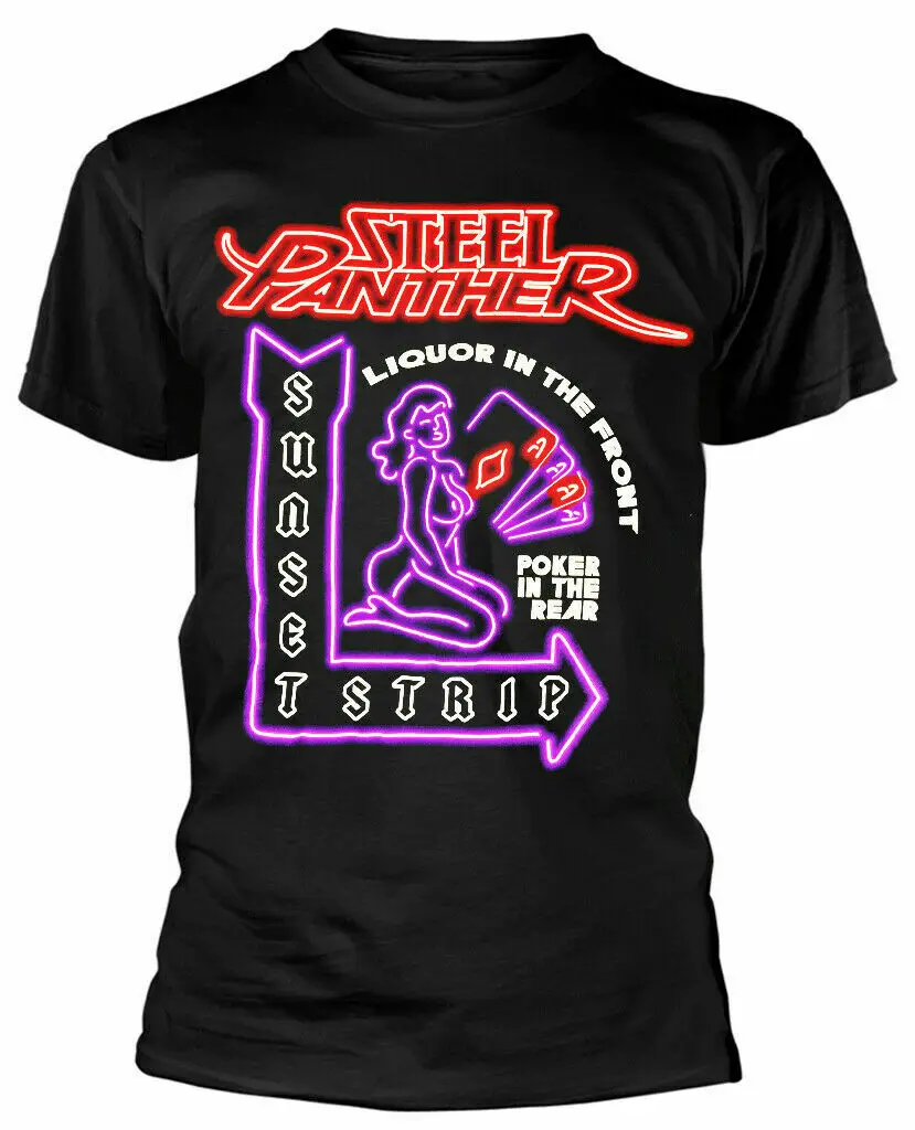 Steel Panther 'Sunset Strip Neon' T-Shirt - New & Official!