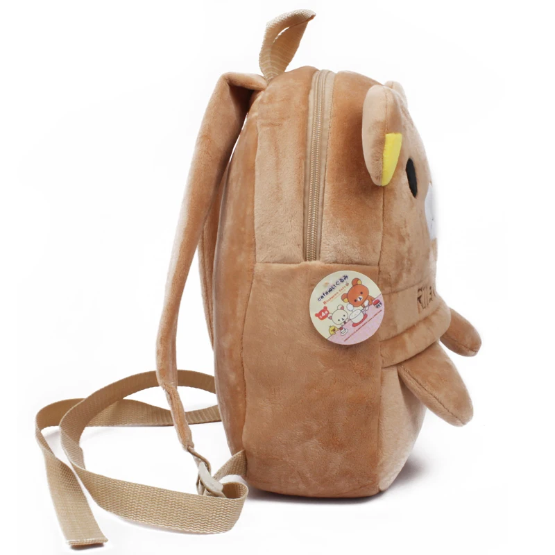 Cute Rilakkuma Bear Plush Backpack Anime Small Bag Kids Children School Bags Kindergarten Preschool Backpack for Boys Girls