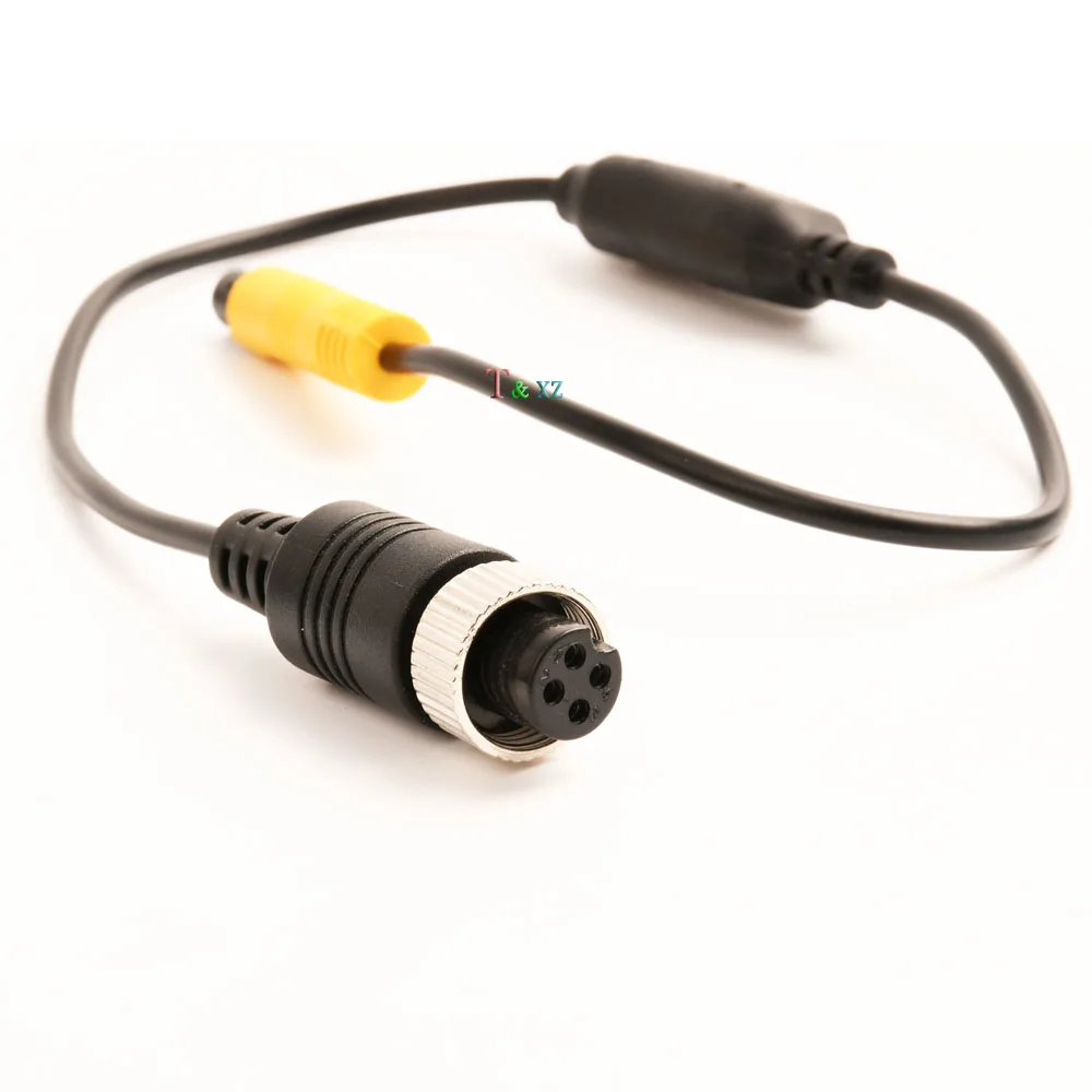 T& xz 4 Pin Aviation Head Female to Male Extension Cable Adapter Converter for Rear View Camera Front camera parking assiatance