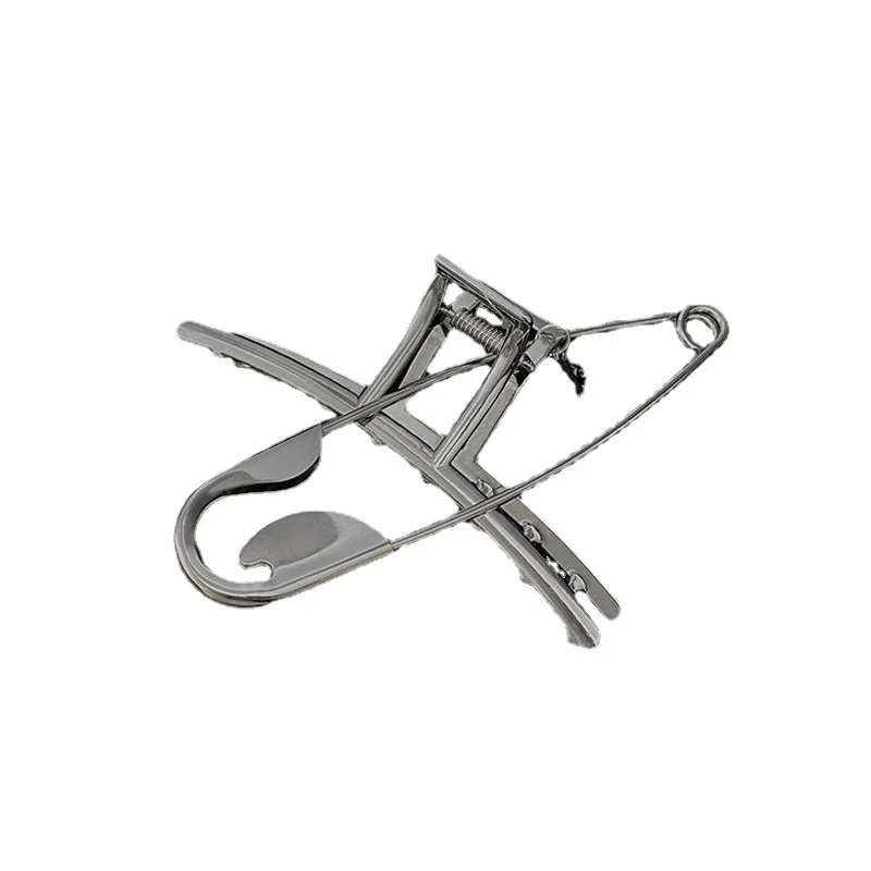 Large pin metal hairpin back head grabbing clip net celebrity niche new shark clip headdress hair accessories female summer