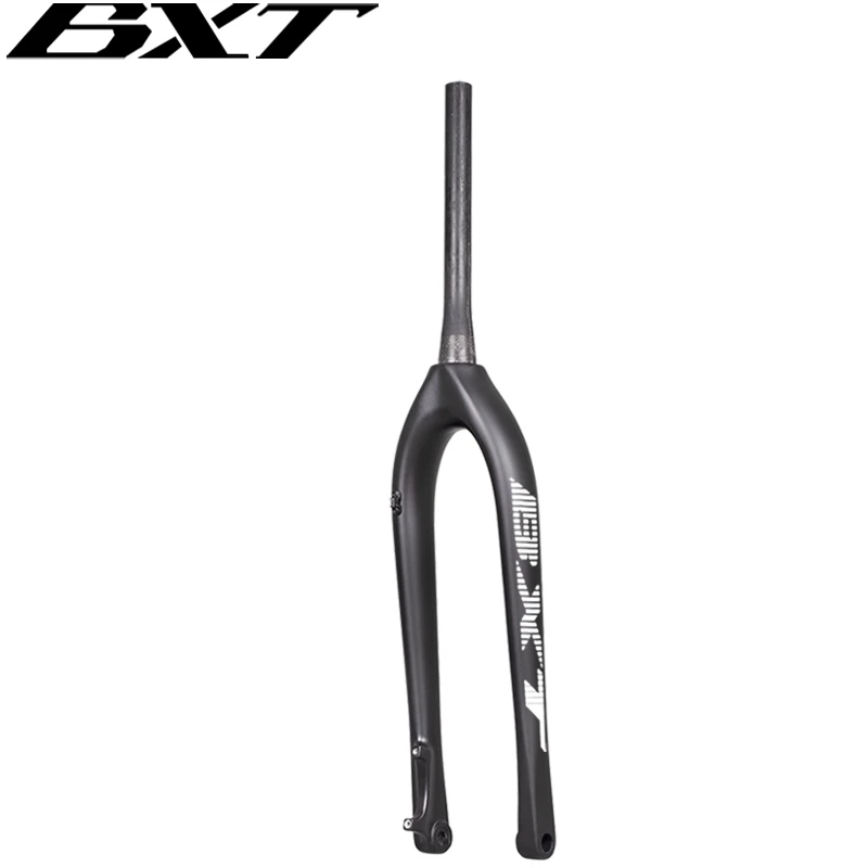 BXT 29er Carbon Mountain Bike Fork 110*15mm MTB Boost Rigid Fork Tapered Full Carbon Fiber Bicycle Fork Thru Axle Carbon Fork 29