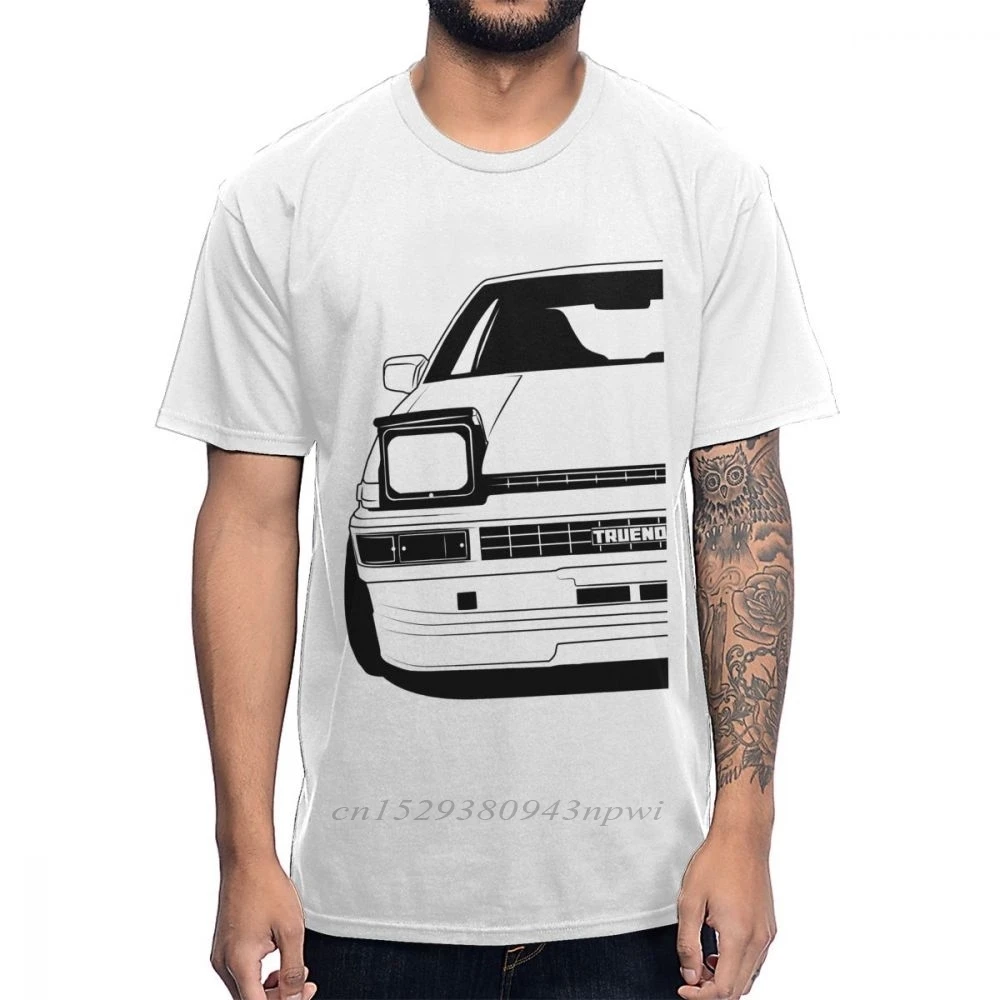 

Japanese Anime Initial D AE86 Car Drift T shirt Fujiwara Tofu Shop Novelty Design Summer Man Fashion Streetwear T-shirt