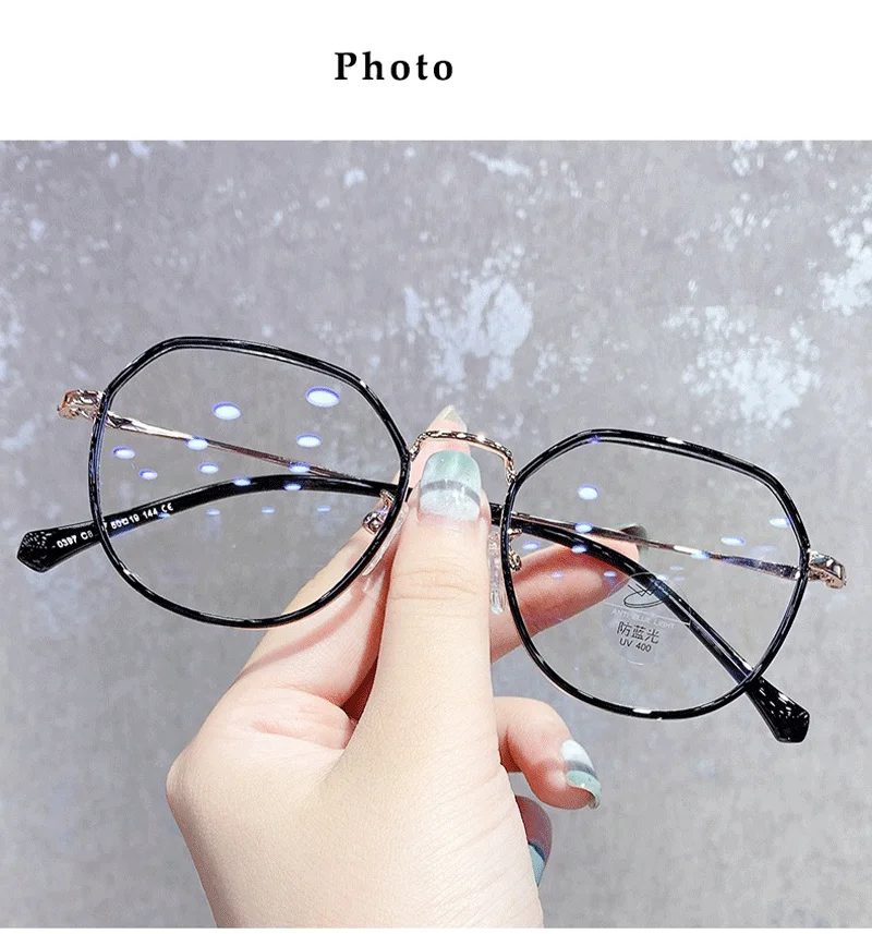 Finished Myopia Glasse Women With Minus Degree Round Nearsighted Eyewear Diopter -0.5 -0.75 -1.25 -1.5 -2.0 -2.5 -3.0 to -6