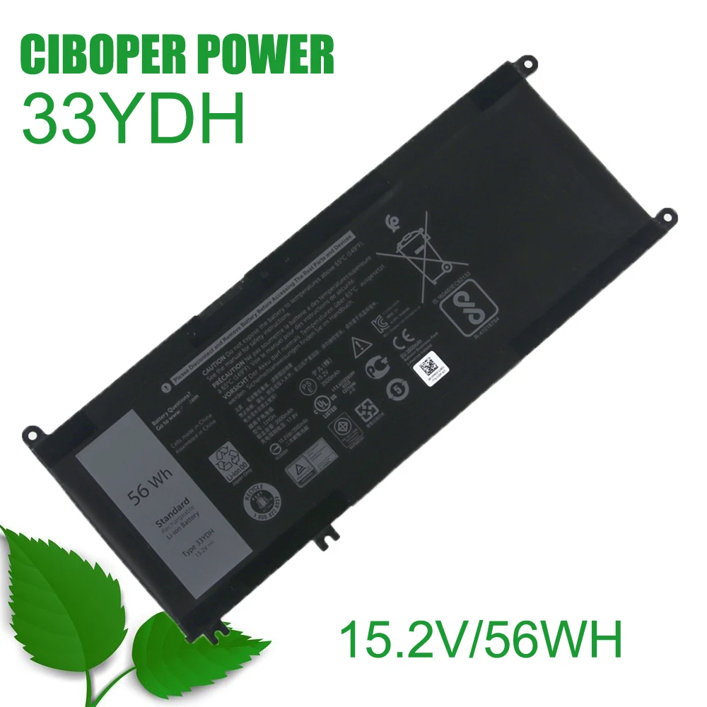 CP Laptop Battery 33YDH 99NF2 PVHT1 81PF3 56Wh For Inspiron 17 7778 7779 7773 15 7577 G3 15 3579 5587 17 3779 7588 P30E Series