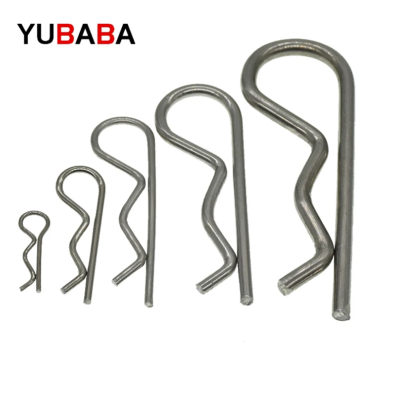 Stainless Steel R Shaped Spring Cotter Clip Pin 1.2mm 1.8mm 2mm 2.5mm 3mm 4mm Dia Fastener Hardware for Repairing Cars