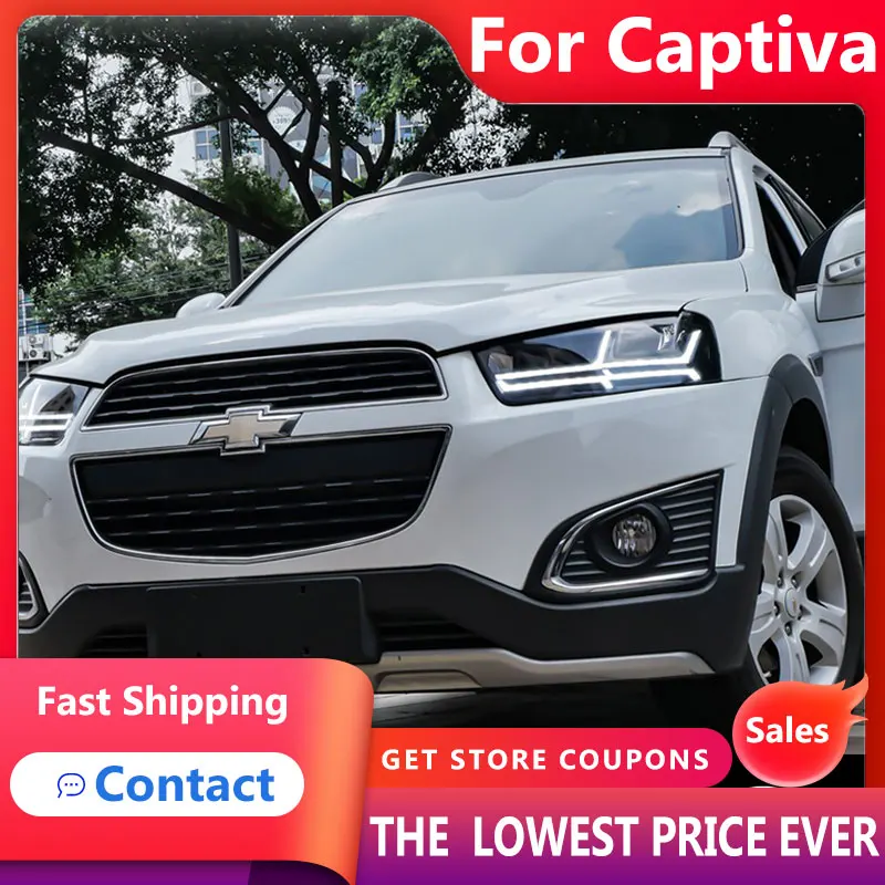 

Автомобильный Стайлинг HANA для фар Chevrolet Captiva 2011-2018, светодиодные фары с динамическим указателем поворота Q7-Design DRL, автоаксессуары