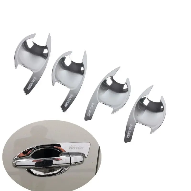 For Mitsubishi L200 Triton Pickup 2006 2007 2008 2009 2010 2011 2012 2013 2014 Chrome Car Door Handle Cover Styling Accessories