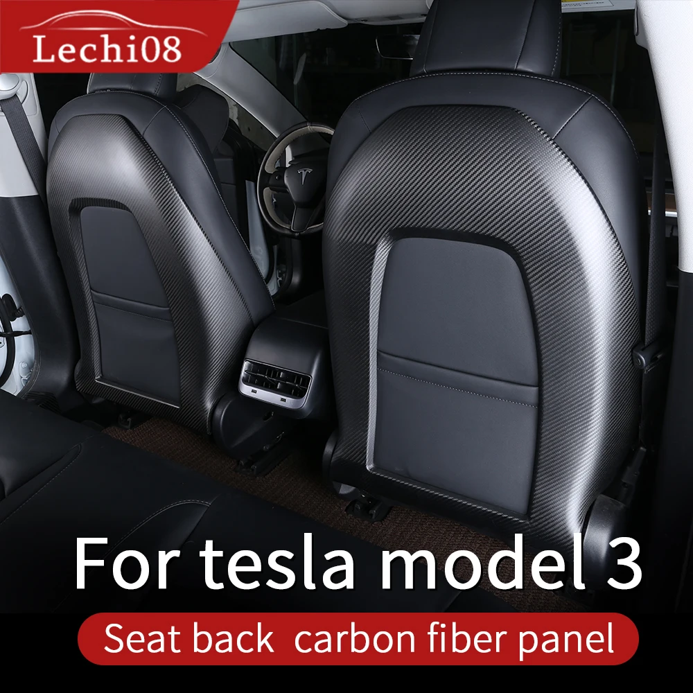 Seat back trim for Tesla model 3 model y  accessories/car 2016-2022 model 3 tesla three tesla model y carbon/accessoires