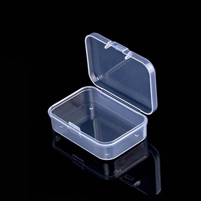 Mini Boxes Rectangle Clear Plastic Jewelry Storage Case Container Packaging Box for Earrings Rings Beads Collecting Small Items