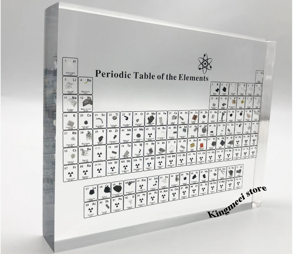 Large Stock Acrylic  Periodic Table  Chemical Periodic Table Acrylic Crystal Physical Periodic Table Gifts  Real Elements inside