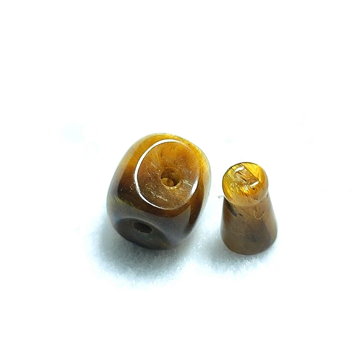 Natural Tiger Eye Stone Beads Tibetan Three-hole Buddha Head Buddhist Beads Rosary Jewelry Connection Accessories Free Shipping