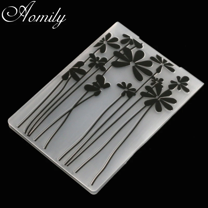 New Arrival 3D Embossing Folder Transparent Embossing Plastic Plates Design For DIY Paper Cutting Dies Scrapbooking 10.5x14.5cm