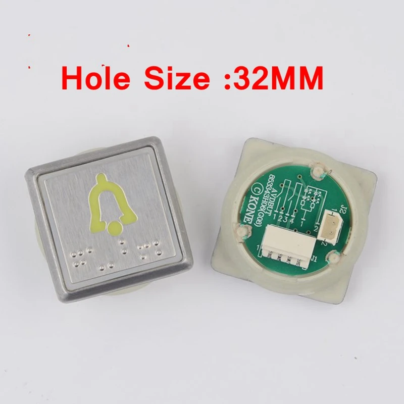 5pcs/lot Elevator Square Button Stainless Steel Digital Braille Floor Button Lift Parts