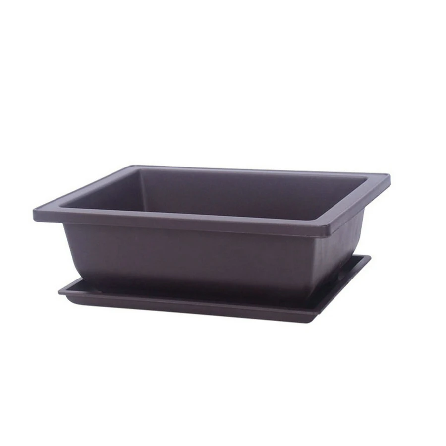 

3/5PCS Plastic Flowerpot Square Flower Bonsai Bowl Nursery Basin Pots Plant Tray