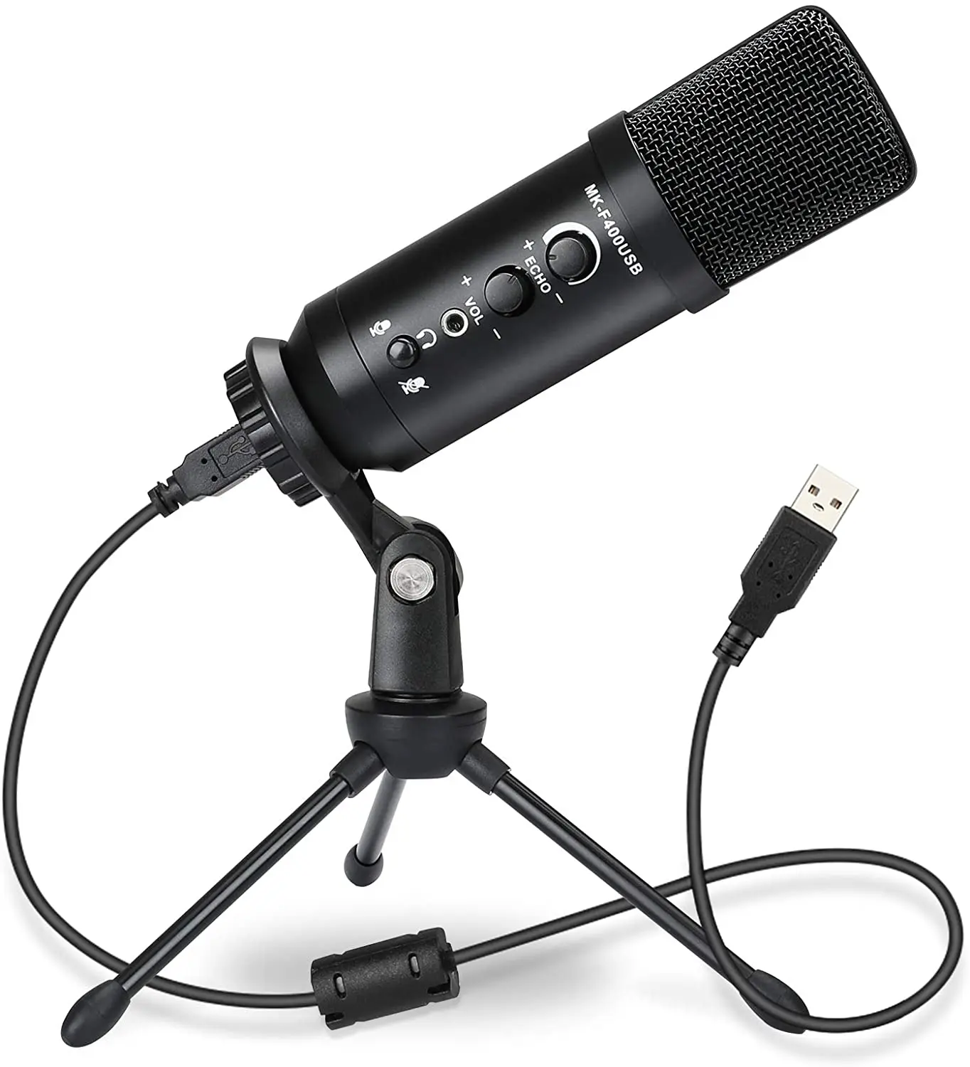 

USB Microphone for Computer, Plug &Play Condenser Gaming Mic for Streaming, Podcasting, Vocal Recording, Skype Chats Compatible