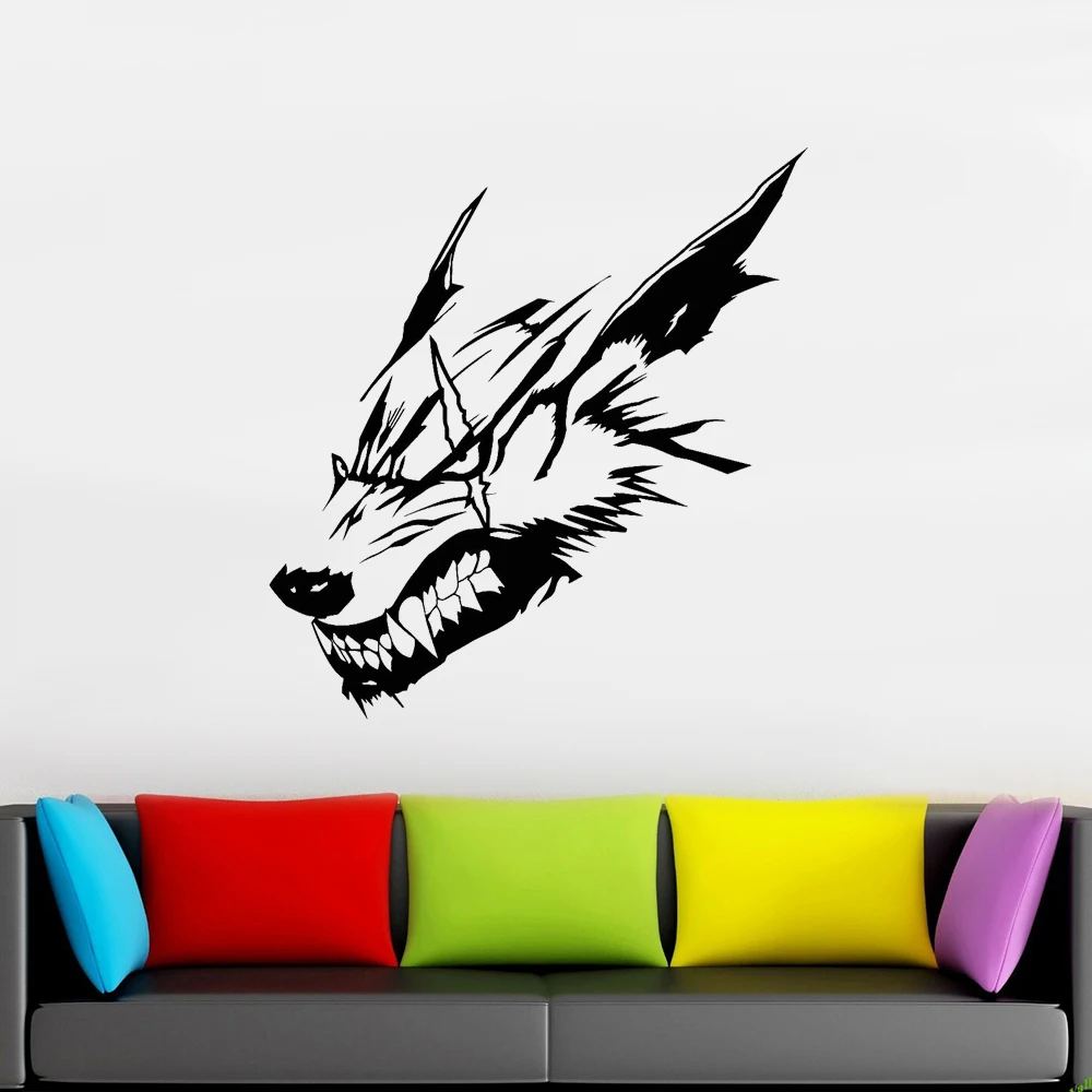 Werewolf Wall Decal Wolf Scar Fantasy Beast Predator Vinyl Wall Stickers Home Decor Living Room Office Background Wall Z311