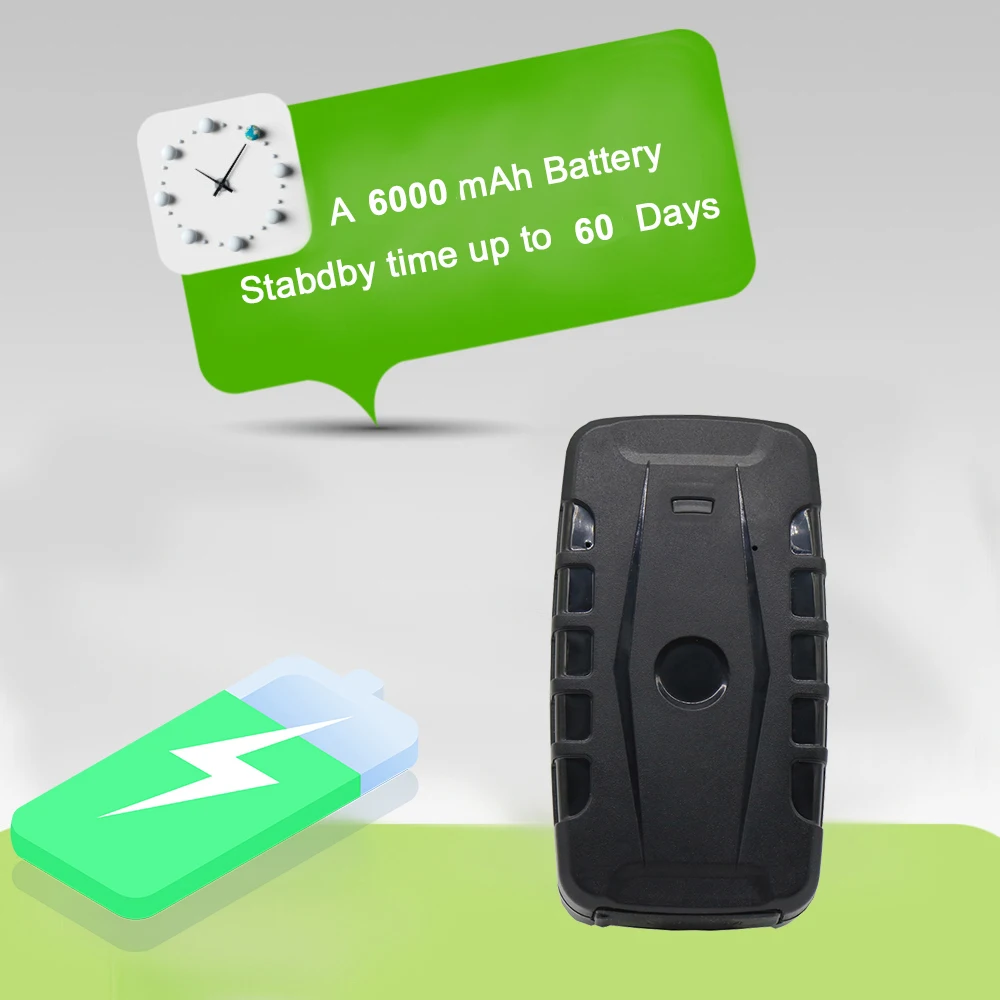 2G GPS Tracker Car Magnet 6000mAh GPS Tracker 2G GPS Locator Waterproof Vehicle Voice Monitor Free APP Web