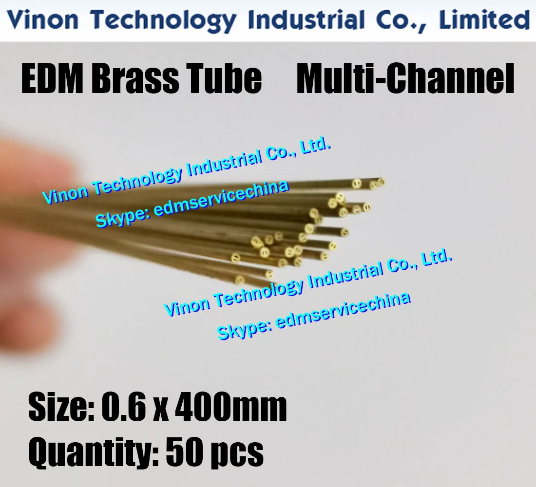 Imagem -03 - Bolsa tipo de Bronze do Multi-canal do Tubo de 0.6x400 mm Diâmetro de Perfuração do Edm do Tubo do Eletrodo de Bronze de Edm Multihole. 0.6 mm Comprimento 400 mm 50 Peças