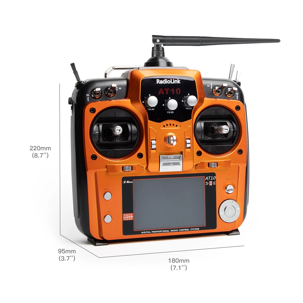 Radiolink AT10II 2,4GHz 12-Kanal RC-Sender und Empfänger R12DS AT10 II PRM-01 Spannungsrückmeldung für RC-Drohne Flugzeug Quadcopter – Detail 14