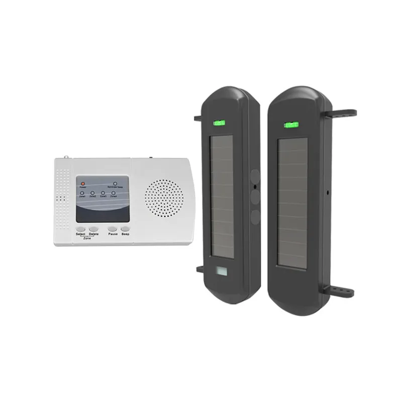 HTZSAFE Solar Beam Sensor Oprit Alarmsysteem - 800 meter Draadloos bereik - 100 meter Sensorbereik - DIY Home Security Alerts