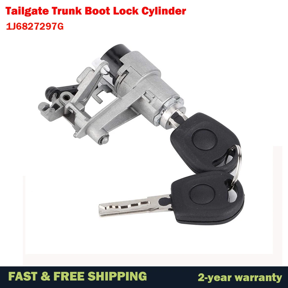 1J6827297G Tailgate Trunk Boot Lock Cylinder With 2 Keys For Volkswagen Golf GIV Lupo Seat Arosa 1997-2006