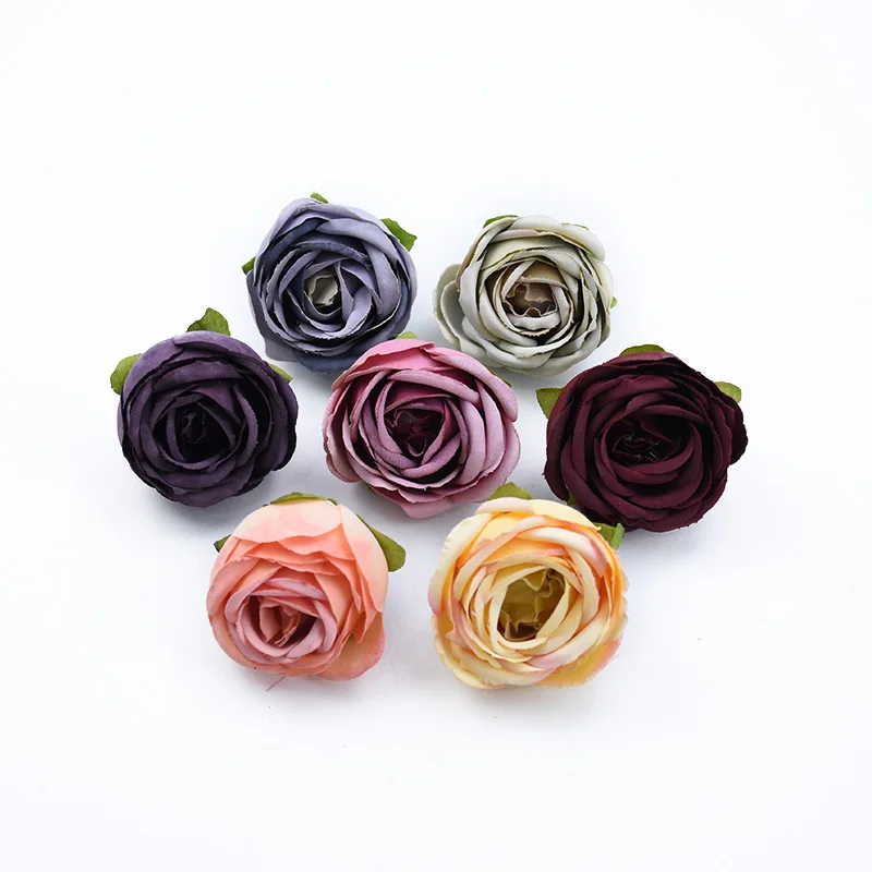 50/100 Stück Künstliche Blumen Seidenrosen Knospen DIY Geschenke Süßigkeitenbox Festival Dekoration Heimzimmer Hochzeit Brautaccessoires Ausverkauf – Detail 6