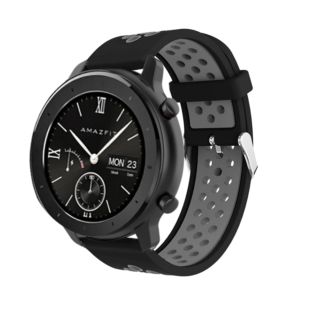 Cinturino da polso sportivo in silicone per Xiaomi Huami Amazfit GTR 47mm 42mm cinturino per cinturino di ricambio per orologio Huami Amazfit