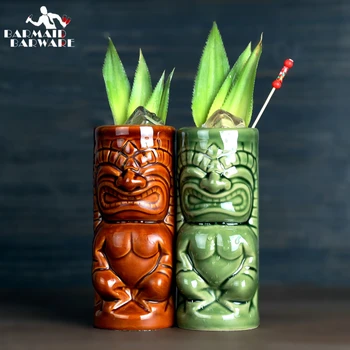 320ml Maori Totem Home Decoration Tiki Mug Ceramic Cup Hot Sale Beer Cup Coffee Mug Tiki Cup Ceramic Crafts