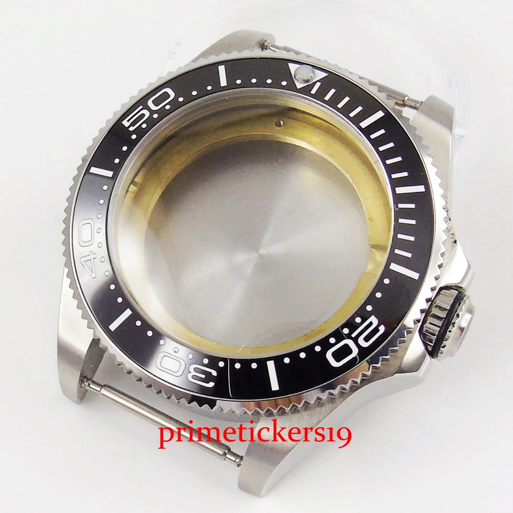 43mm Sapphire Glass Ceramic Fit 2836 MIYOTA 8215 821A Mingzhu 2813 NH35 NH36 movement watch case