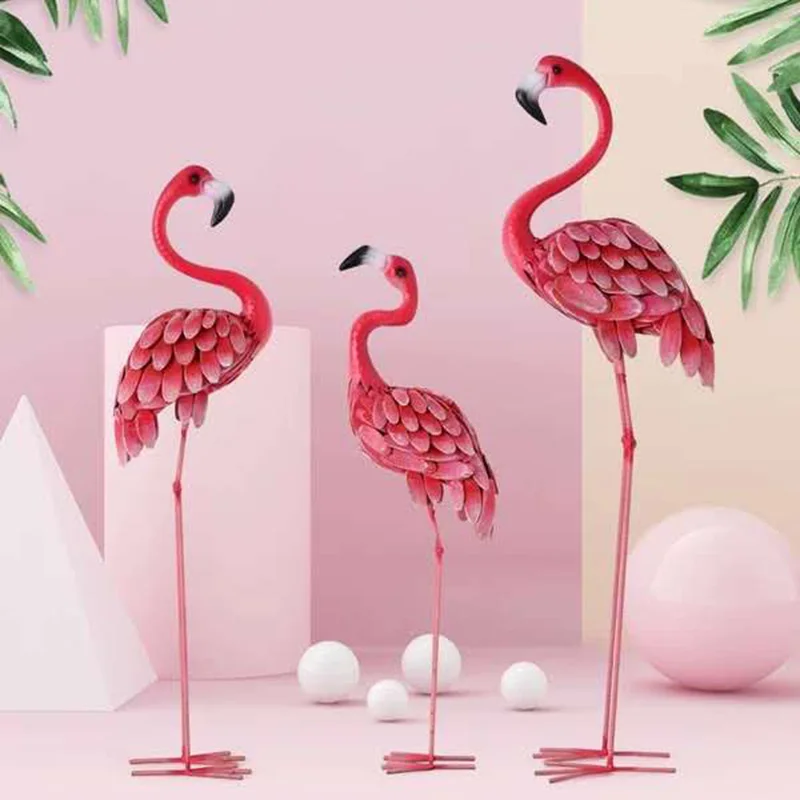 Figurki Nordic Flamingo, statua ogrodowa na zewnątrz, wystrój pokoju, akcesoria do dekoracji ślubnych, prezent, 120 cm dostosowane