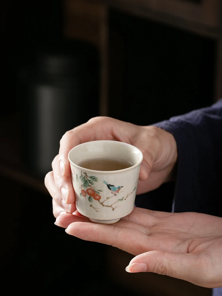 Design floreale tazza da tè bianca Retro piccole tazze Vintage tazze da caffè cerimonia in ceramica creativo Filizanki Do Kawy Set di tazze da tè BK50CB