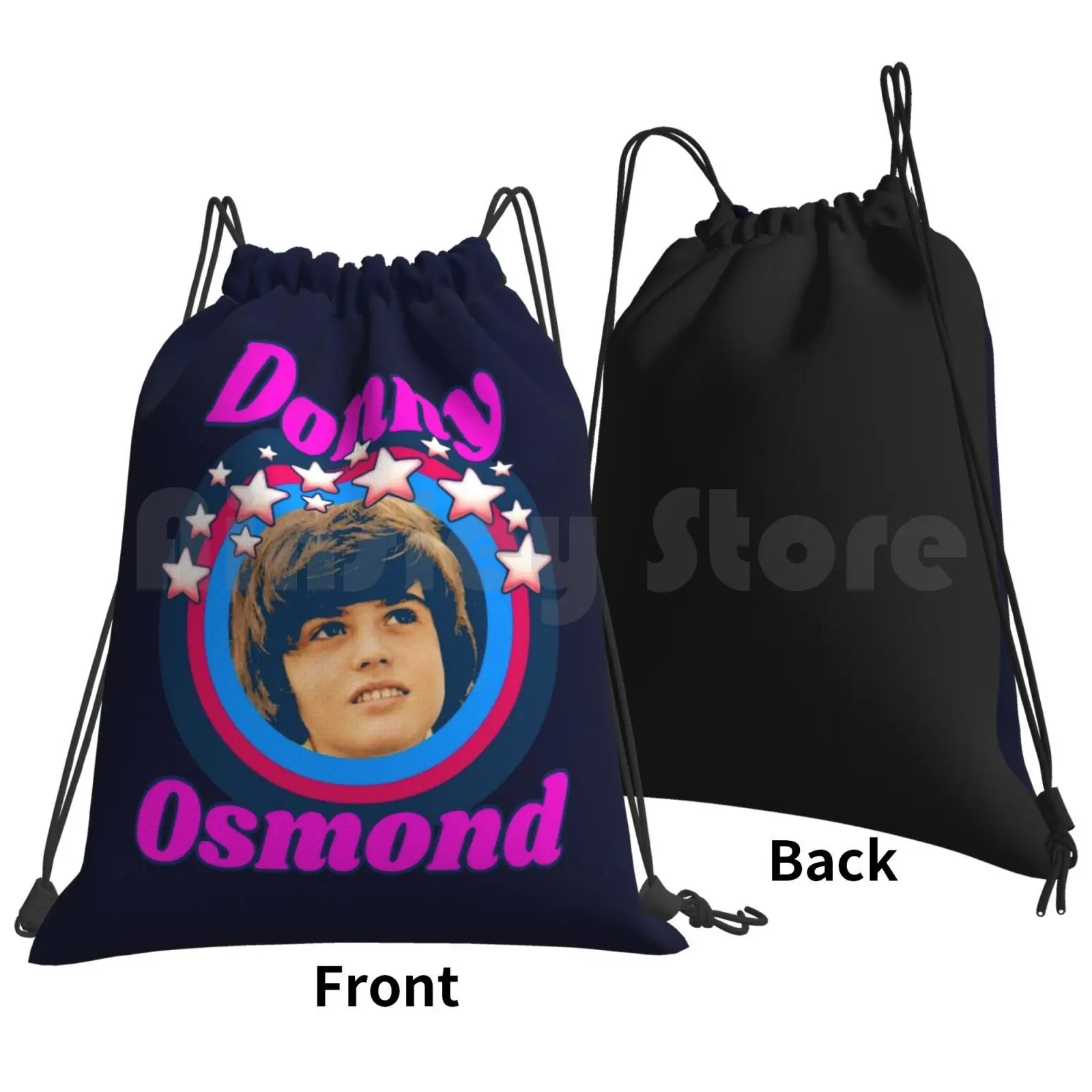 Star Tribute : Donny Osmond Backpack Drawstring Bag Riding Climbing Gym Bag Osmonds Donny Osmond Music Classic Pop Music Tv