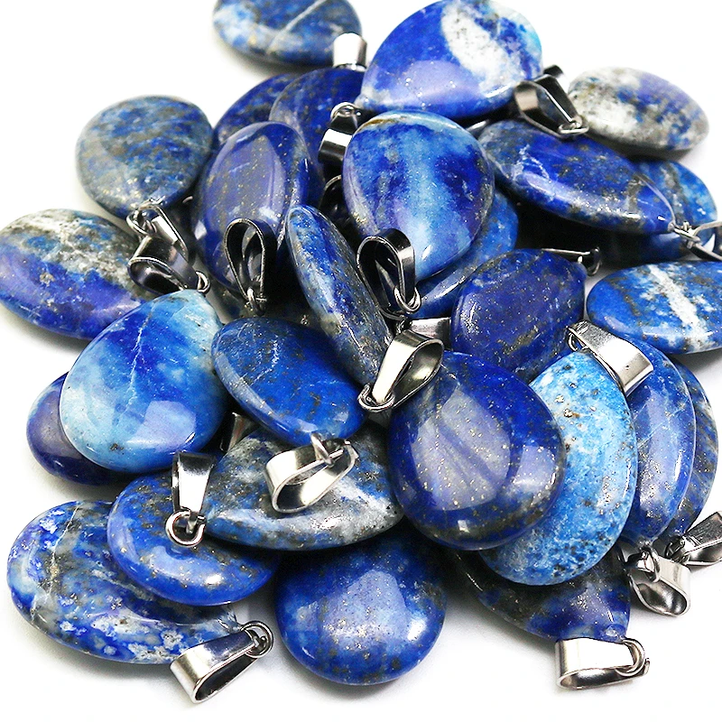 Natural Lapis Lazuli Waterdrop - Jewelry Making Metal Supplies ulasan dan harga