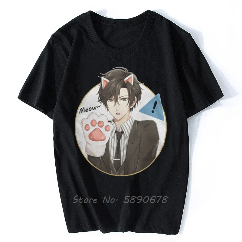 Jumin Men T Shirt Mystic Messenger MM BG Otome Game Crazy Tee Shirt Short Sleeve Round Collar T-Shirt Cotton Gift Harajuku