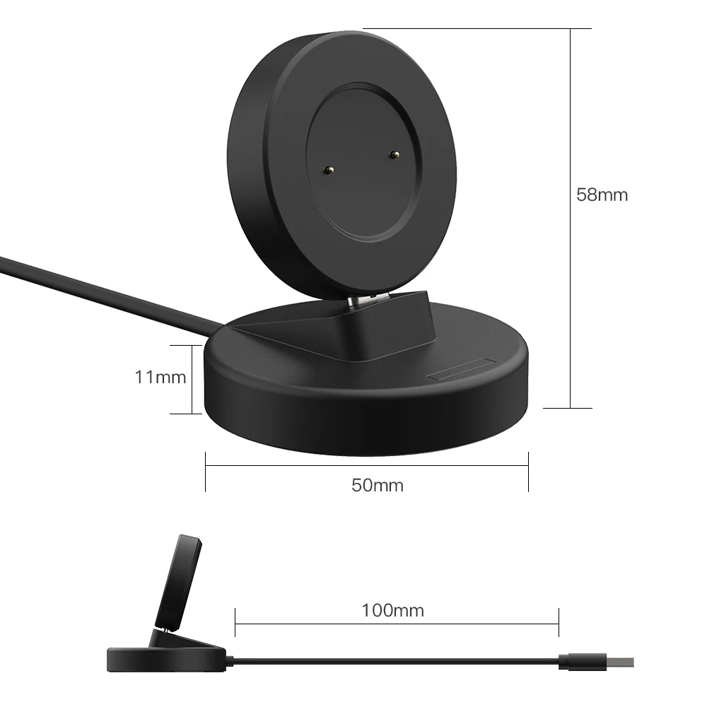 Charger for Huawei GT GT2 gt2e 42mm 46mm Honor Magic Smart Watches 5V 1A Portable fast Charging Dock for GT 2 USB-C