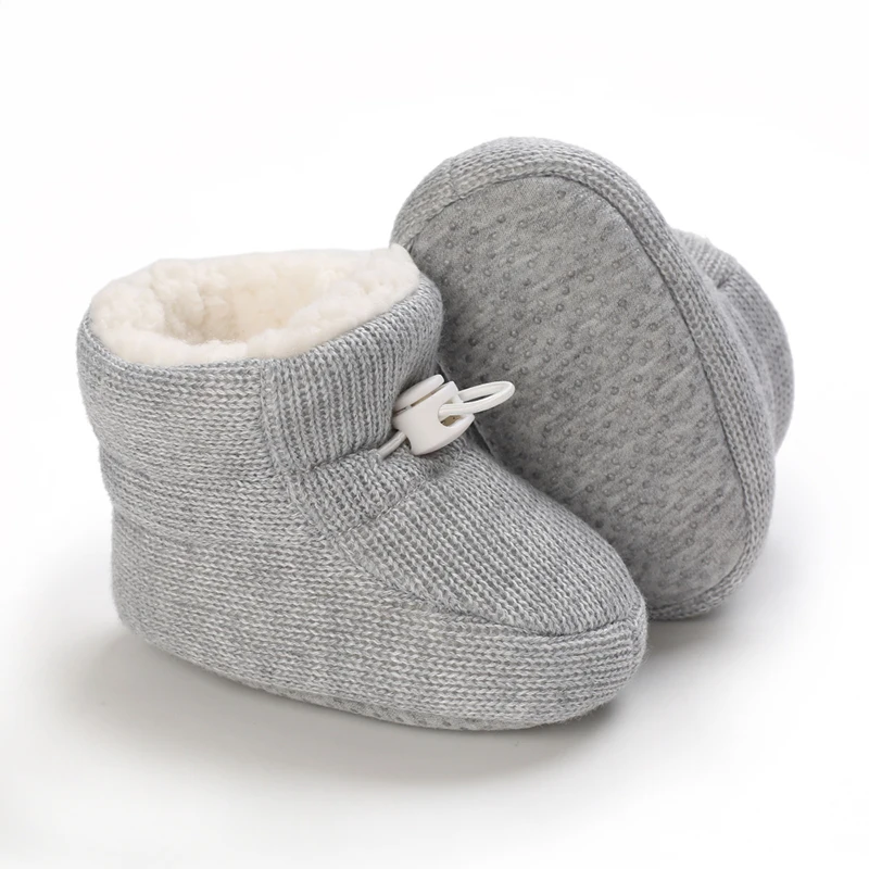 NewBorn Baby shoes For Boys And Girls in Winter plus Fleece Warm cotton shoes First Walkers soft bottom non-slip toddler shoes