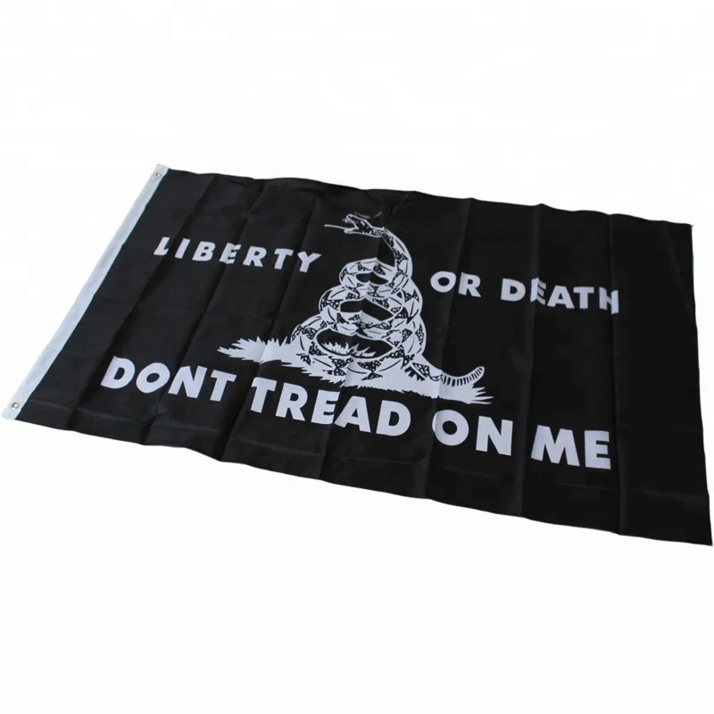 Don't Tread On Me Gadsden Flag 90x150cm Liberty or Death Tea Party Flags And Rattle Snake USA Banner