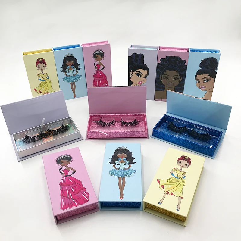 Wholesale Eyelash Packaging Box Lash Packaging with Tray Rectangle Case Dramatic Thickness25mm Mink Lashes Box Eyelashes Package