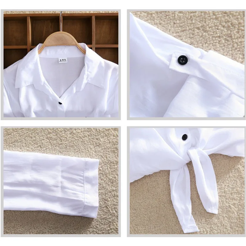 Women Shirts White Blouses Kimono Summer Top Women Letter Printed Shirts Sleeve Turn Down Collar Casual Print Cardigan DD2433