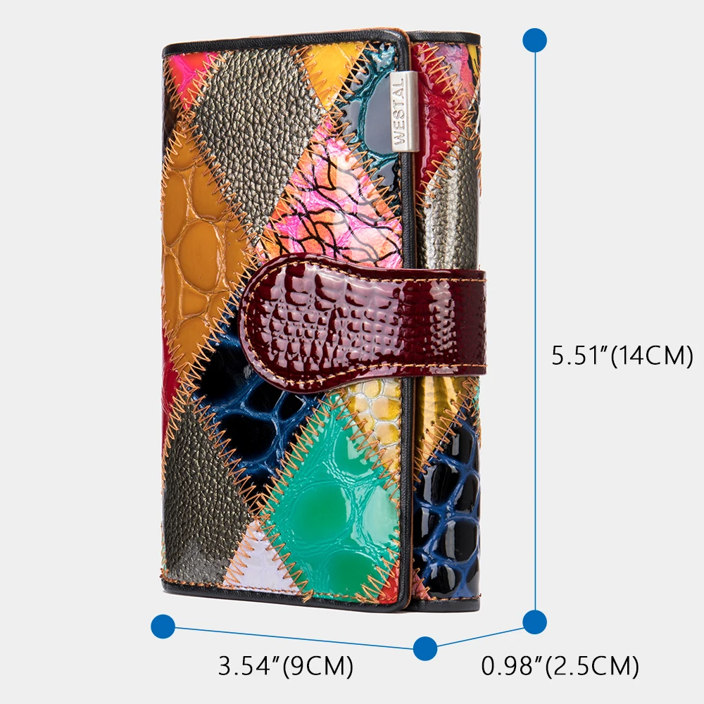 WESTAL Women\'s Wallet Female Wallet Genuine Leather Purse For Women Crocodile Pattern Design Luxury Brand Lady Clutch Female