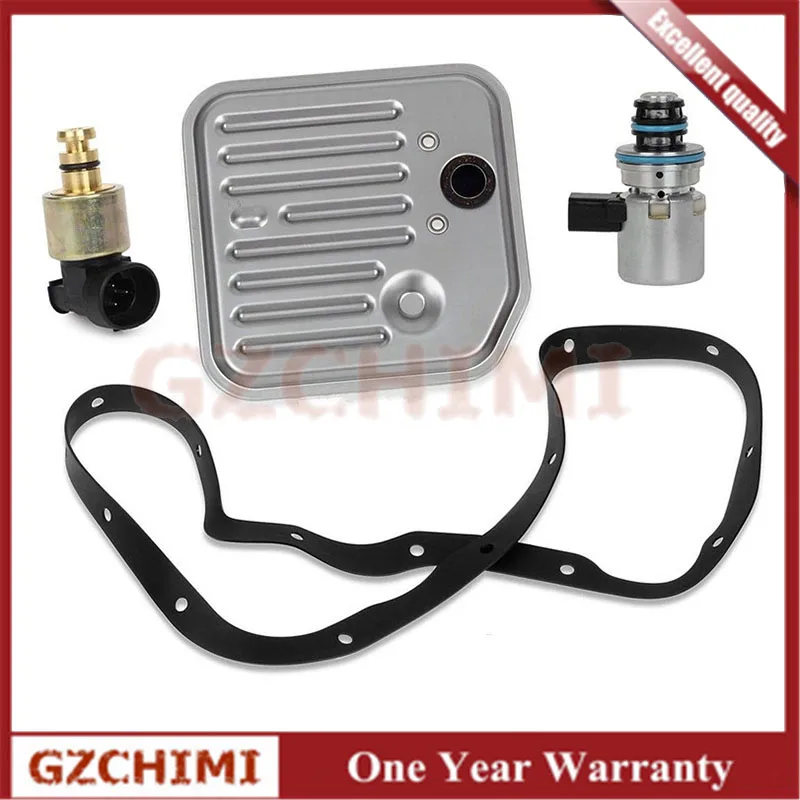 Governor Pressure Sensor & EPC Solenoid A500 42RE 44RE Transmission & Gasket Filter for 98-99 Jeep Grand Cherokee Dodge Dakota