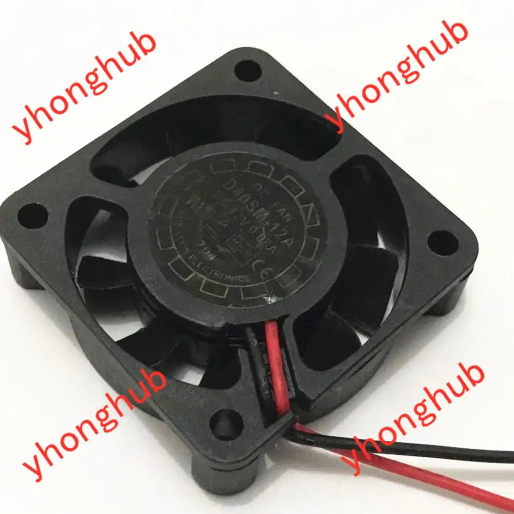 

Y.L FAN D40SM-12A DC 12V 0.08A 40x40x10mm 2-Wire Server Cooling Fan