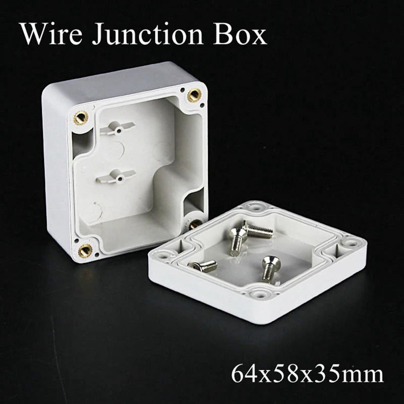 63x58x35mm ABS IP65 Waterproof Plastic Wire Junction Box Distribution Enclosure Project Case Electronic Terminal Instrument