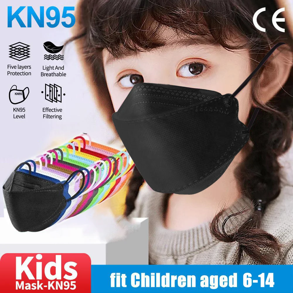 mascarillas fpp2 niños CE FFP2 face Masks Children KN95 4 Layers Filter Protective mask mascarilla fpp2 homologada Kids mask