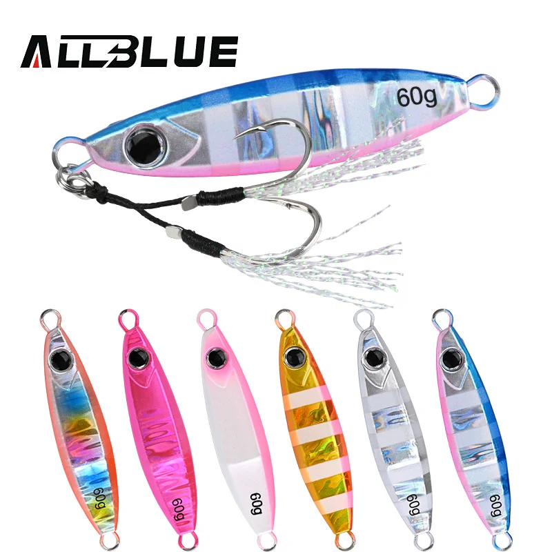 

ALLBLUE Gratio Metal Jig Saltwater Jigging Spoon 60g Artificial Bait Off Shore Fast Sink Fishing Lure Super Hard Fishing Tackle