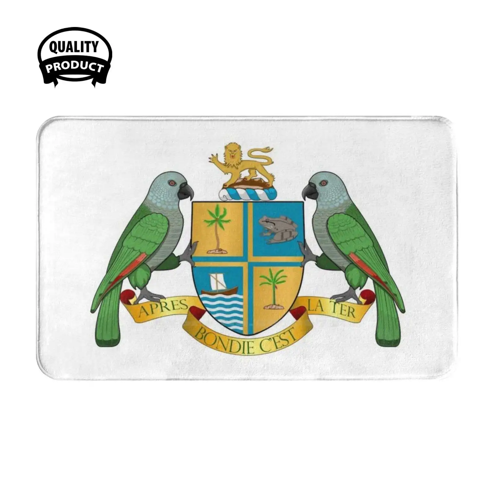 Coat Of Arms Of Dominica Soft Cushion Home Carpet Door Mat Car Rug Coat Arms Roseau Dominican North America Country Vexillology