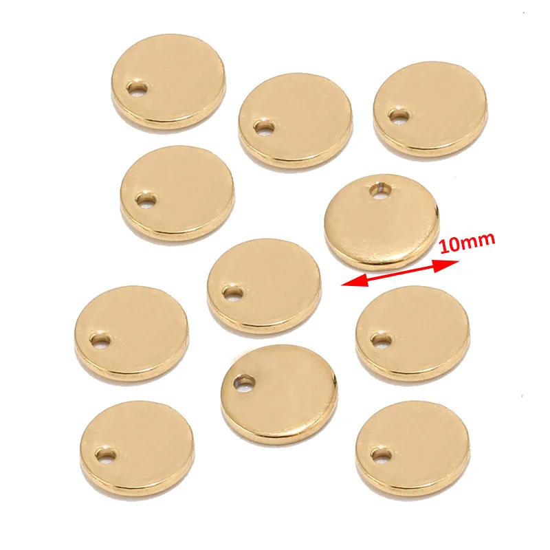 Breloques en Acier Inoxydable, Cercle Vierge d'Estampage, 8mm/10mm, 80 Pièces/Lot