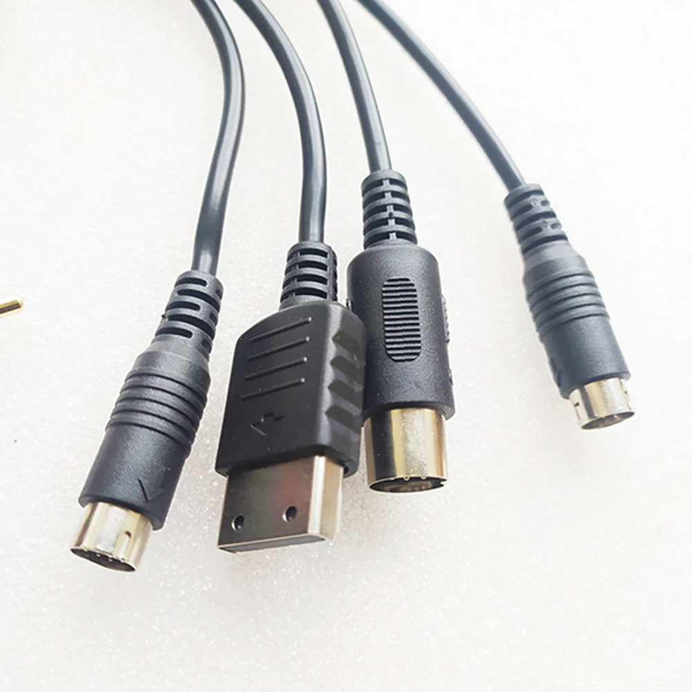 10pcs 4 in 1  For MD1 2 for Saturn SS DC console video cable  RCA Composite Cable For PVM BVM NEC XM  Not Component