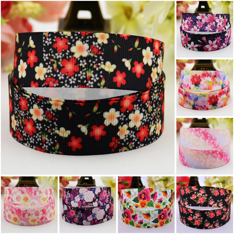 

22mm 25mm 38mm 75mm Ruban satin Flower Cartoon Character printed Grosgrain Ribbon party decoration 10 Yards Mul115